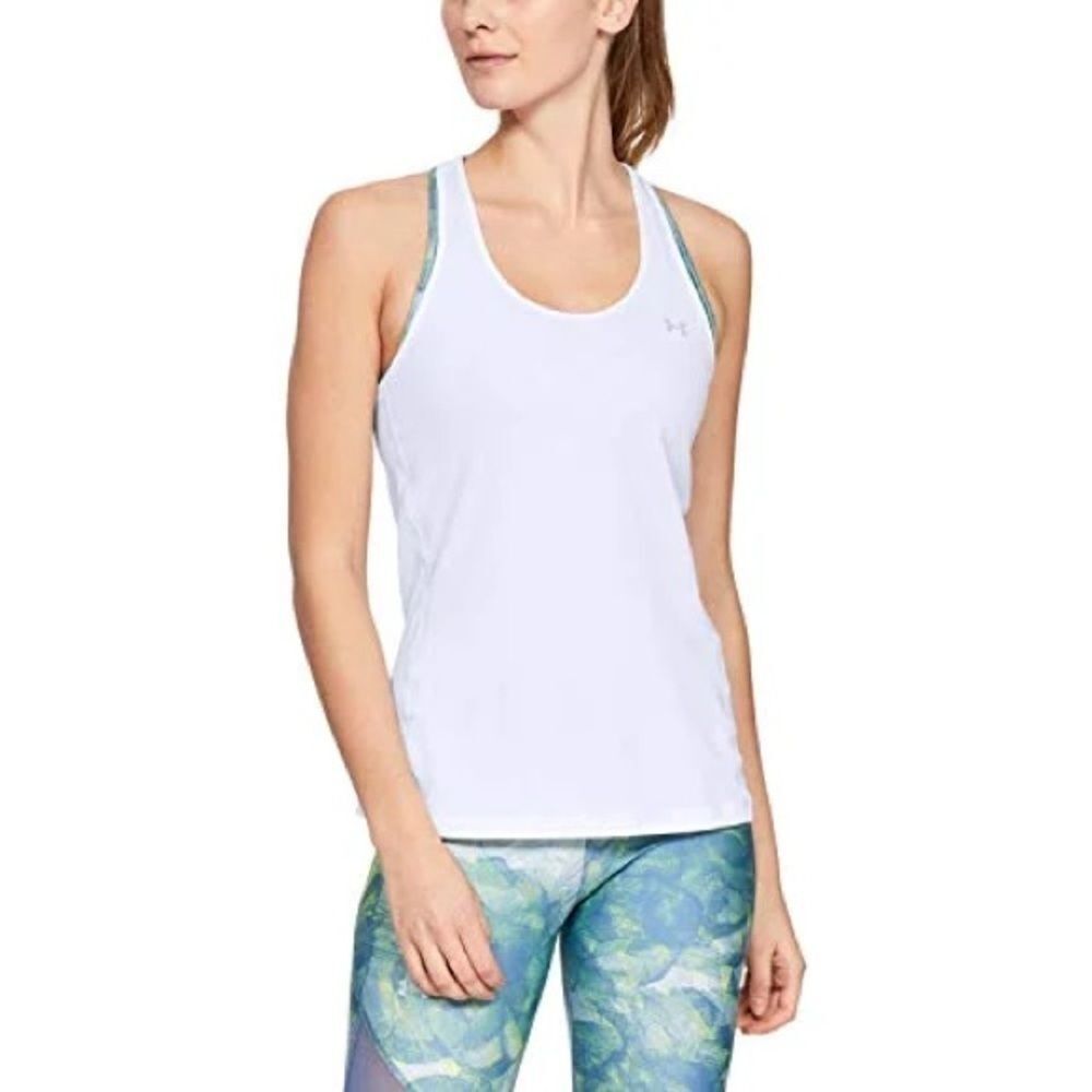 Under Armour Women's HeatGear Armour Racer Tank , White Medium